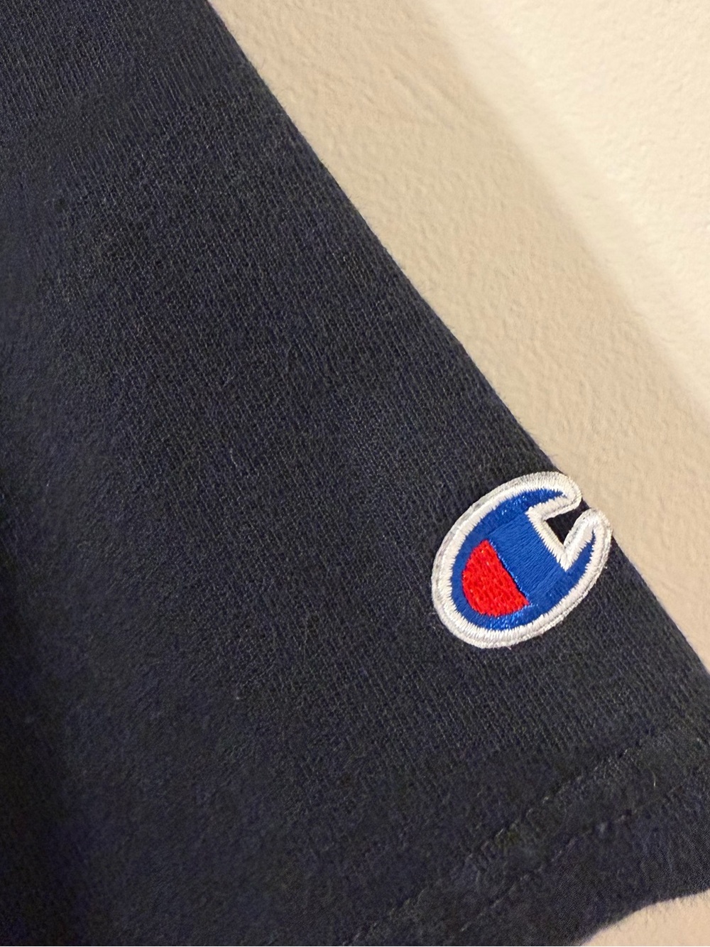 Champion Black Crop Tee with Logo Patch - Picture 4 of 7